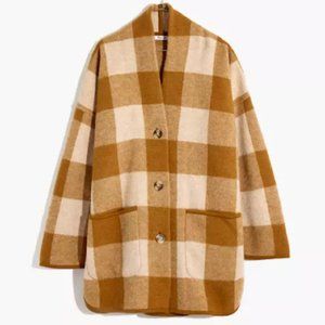 Madewell Buffalo Check Sweater Coat